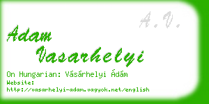 adam vasarhelyi business card